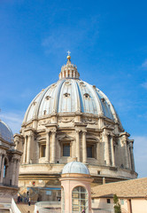 Fototapeta na wymiar St. Peter's Square (in italian Basilica di San Pietro a Roma) Rome Italy