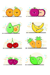 fruits bundle for flat design