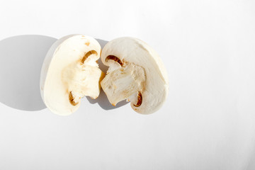 champignons on a white background