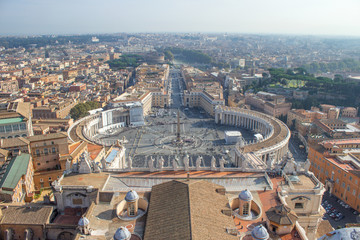 St. Peter's Square (in italian Basilica di San Pietro a Roma) Rome Italy