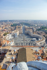 Fototapeta premium St. Peter's Square (in italian Basilica di San Pietro a Roma) Rome Italy