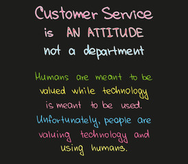 Customer Service description of attitude to people