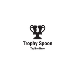 Trophy spoon logo design template - vector