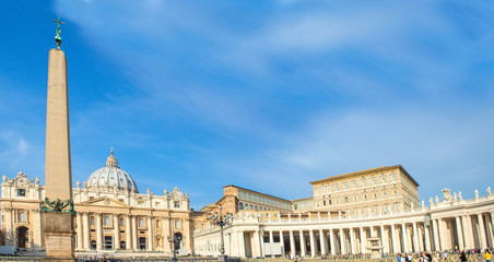 St. Peter's Square (in italian Basilica di San Pietro a Roma) Rome Italy