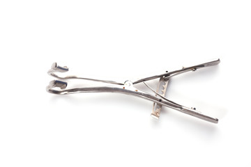 Dental instruments for dentistry on a white background