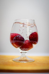 berries grapes in a glass