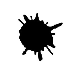 Ink drop, splash. Hand drawn design