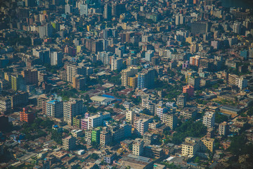 Dhaka city birds view 