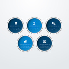 Modern Infographics Template with 4 options. Vector infographic element. - Vector