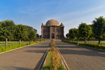 Gol Gumbaz at Bijapur is the mausoleum of king Muhammad Adil Shah, Adil Shah Dynasty. Construction of the tomb, located in Vijayapura (formerly Bijapur), Karnataka, India, was started in 1626 and comp © deep