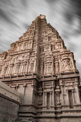 Fototapeta premium .Virupaksha Temple is located in Hampi in the Ballari district of Karnataka, India. It is part of the Group of Monuments at Hampi, designated as a UNESCO World Heritage Site. The tem