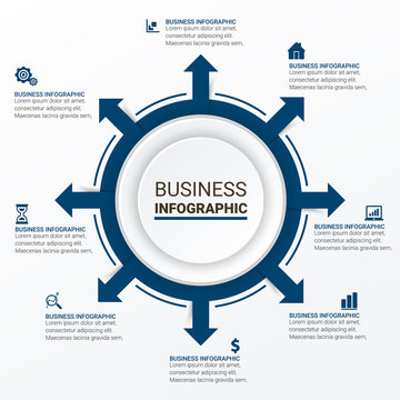 Modern Infographic choice template with 4 options. Vector infographic element. - Vector