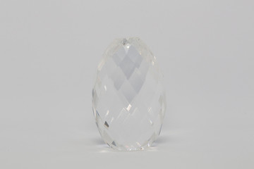 Crystal in white and black background