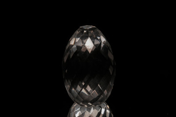 Crystal in white and black background