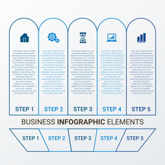 Simple Modern Infographics Template with 4 options. Vector infographic element. - Vector
