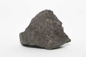 Rock volcanic stone from mountain on white background