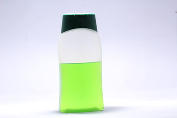 a light green hand sanitizer bottle with alcohol 