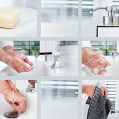 Collage hand hygiene