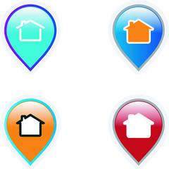 stay home buttons for web vector illustration