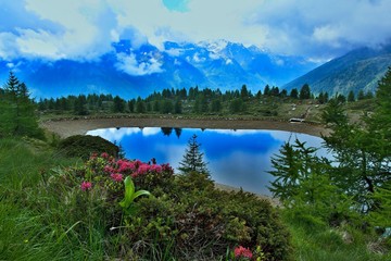 Italy-lake at the foot of Val Pejo