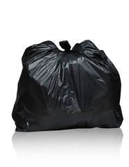 Isolated of garbage bag on white background, clipping path