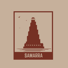 SAMARRA MOSQUE IRAQ. vector illustration