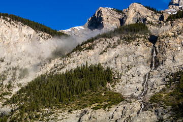 Fototapeta na wymiar Views of the Cascade Mountain in late winter. Banff National Park, Alberta, Canada