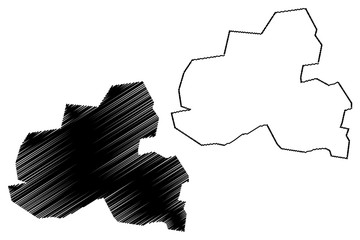 Tuzla City (Bosnia and Herzegovina, Bosnia–Herzegovina) map vector illustration, scribble sketch City of Tuzla map