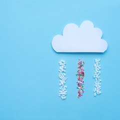 Nuvoletta con confetti e zucchero