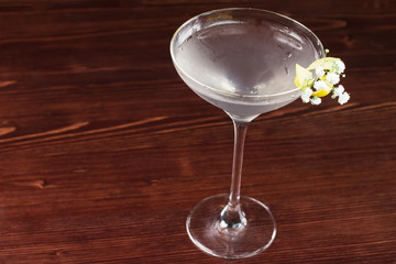 Glasses Martini cocktail on the table