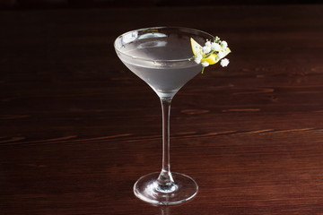Glasses Martini cocktail on the table
