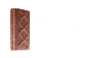 The Chocolate biscuit Isolated on White Background