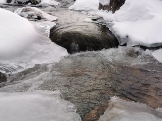 waterfall in the mountains