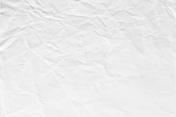 Crumpled white paper background texture