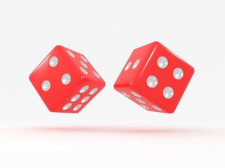 3D render image of red Dices