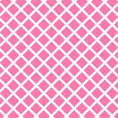 Geometric pattern. Pink square on white background. Simple repeat ornament. Vector illustration