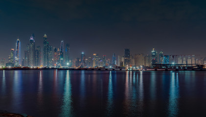 The skyline of Dubai Marina