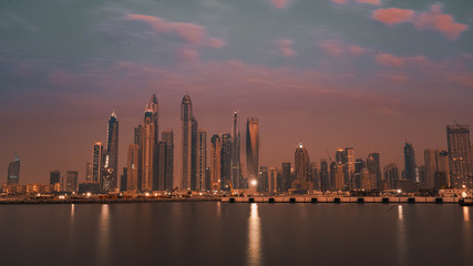 Fototapeta na wymiar The skyline of Dubai Marina