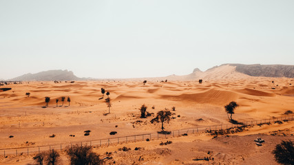Fototapeta na wymiar Aerial view of the Arabian desert