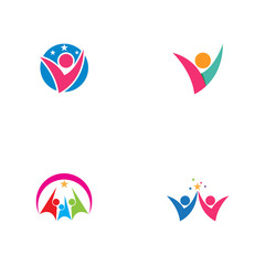 Set Community Logo Template vector