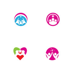 Set Community Logo Template vector