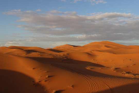 sand dunes in sahara desert morocco © Quan Fang