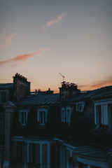 sunset in paris red sky