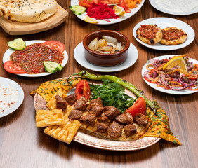 Shish Kebab with appetizer