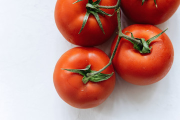 Top View Of Four Tomatoes