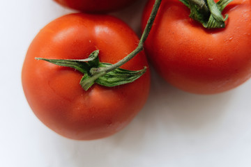 Top View Of Two Tomatoes