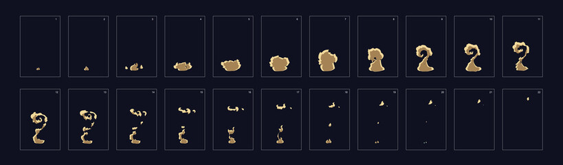 dust animation sprites, vector flame animation for game design, motion graphic, animation or something else