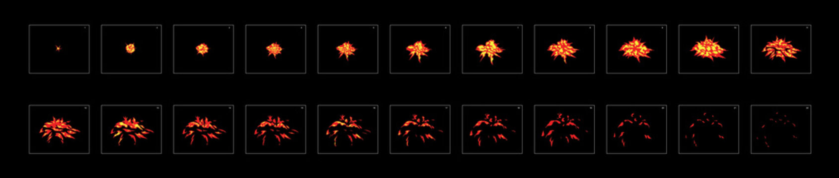Fire blast effect. fire explosion effect for animation. Effect for game design, motion graphic, animation or something else