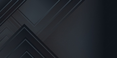 Luxury black background. Modern abstract black background with gold line composition. Black abstract background with dark concept.Vector Illustration.