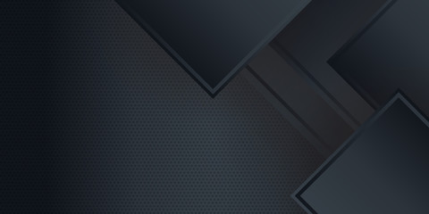 Black abstract paper background. Black abstract background with dark concept.Vector Illustration. Abstract geometric lines on black background blank space for text vector illustration